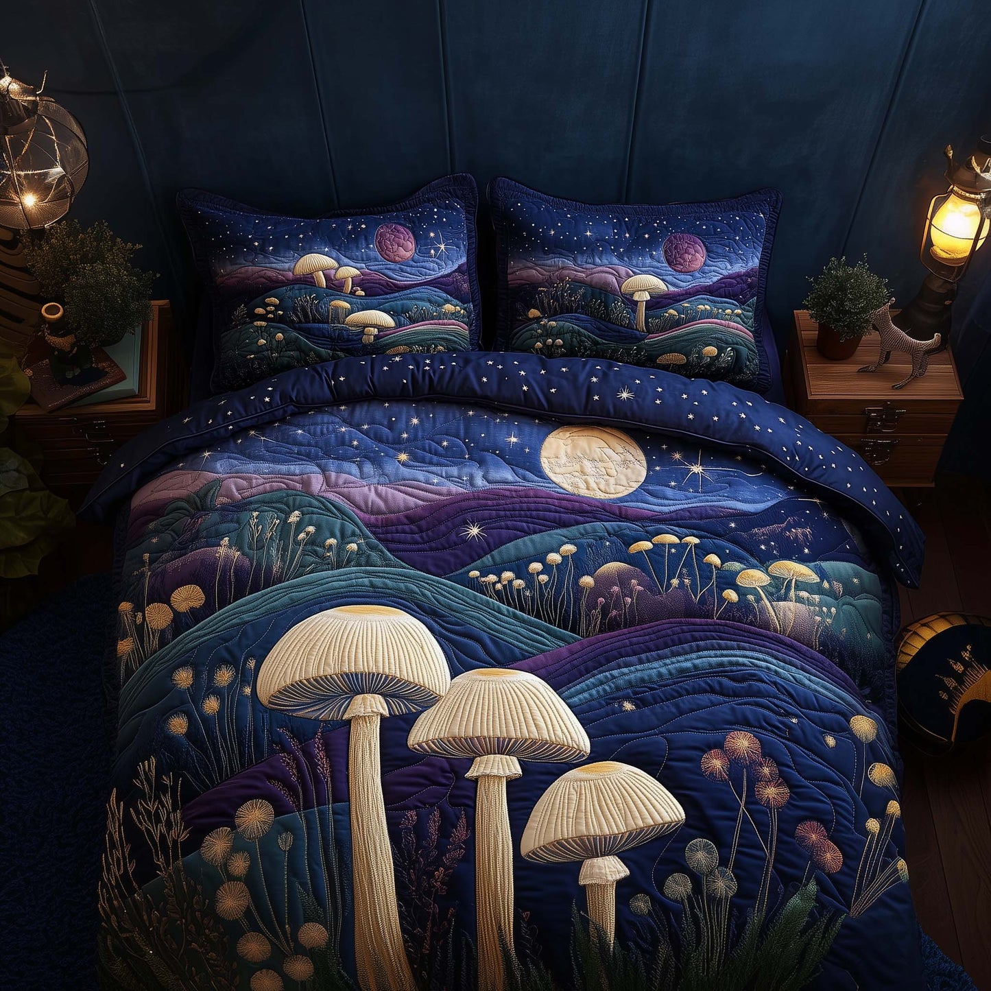 Midnight Bloom Duvet Cover Set GFTOQA752