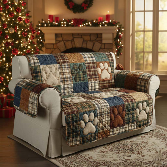 Paw Patchwork Quilted Sofa Cover GFTOQA768