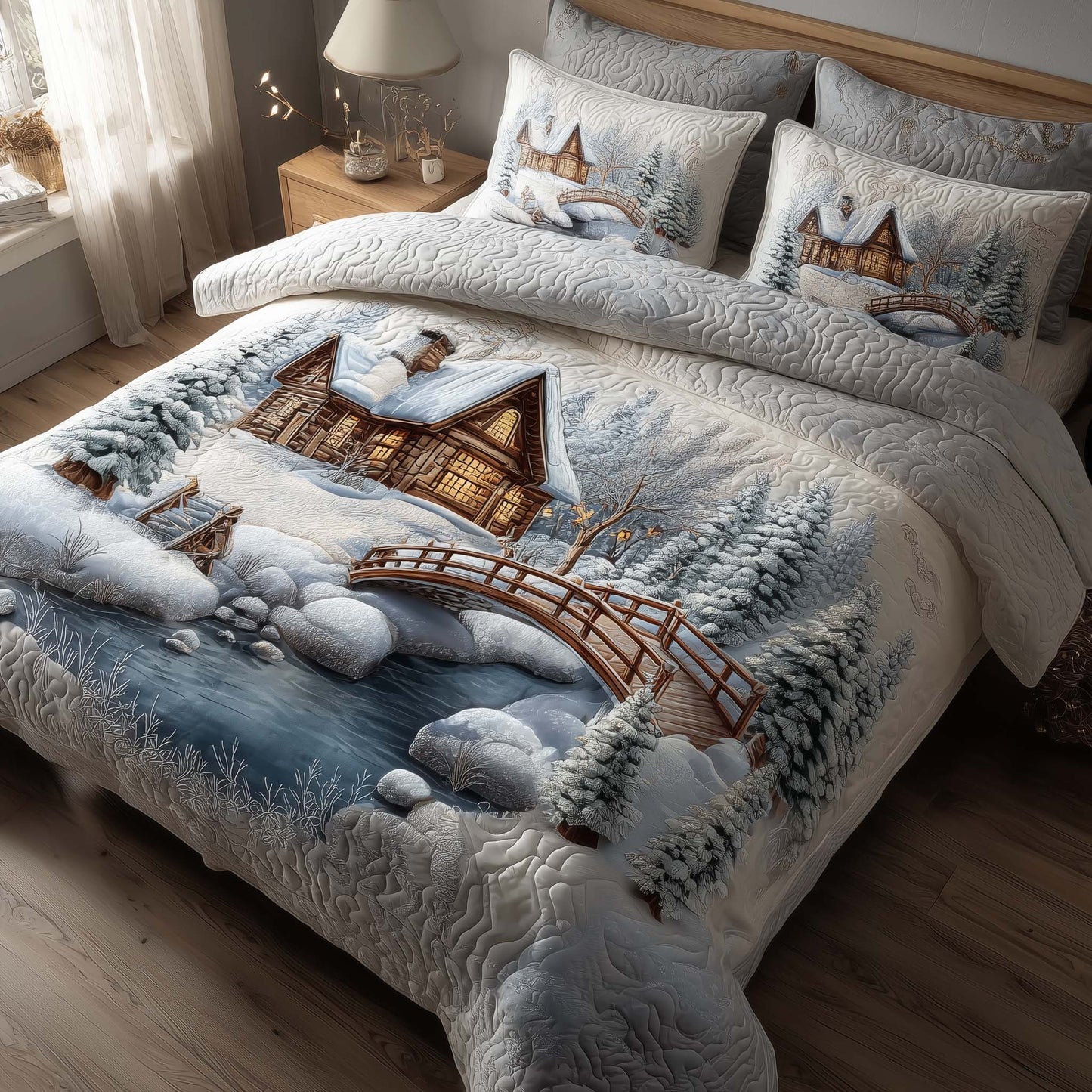 Snow Bridge Duvet Cover Set GFTOQA78