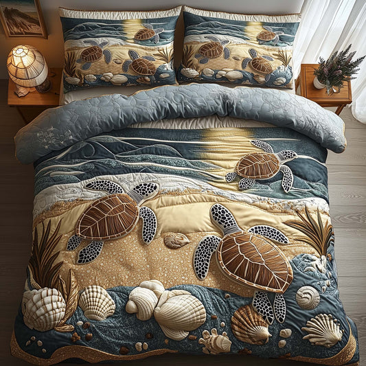 Turtle Family Duvet Cover Set GFTOQA833