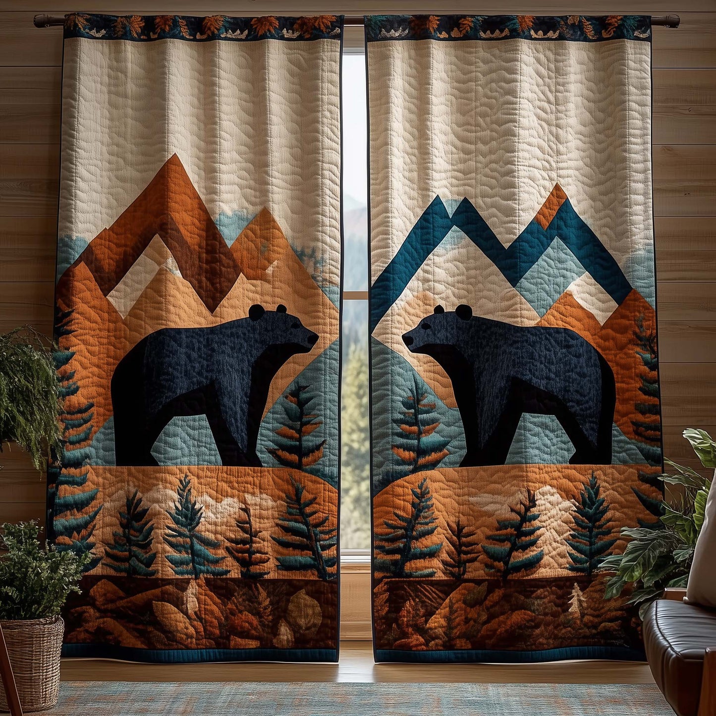 Forest Harmony Quilted Curtains GFTOQA870