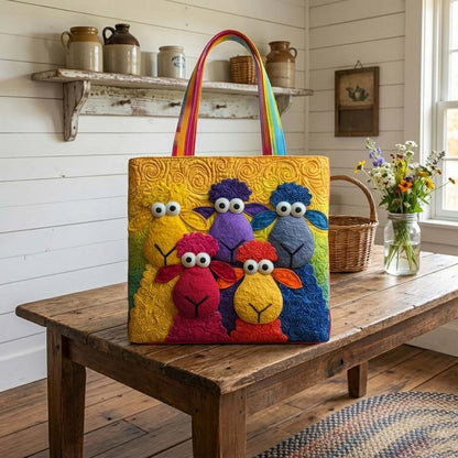 Rainbow Flock Quilted Tote Bag GFTOQA901