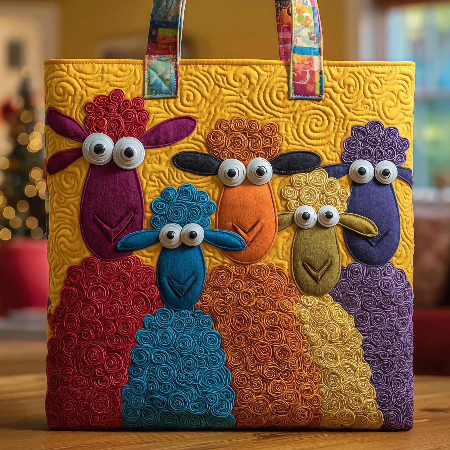 Funky Sheep  Quilted Tote Bag GFTOQA905