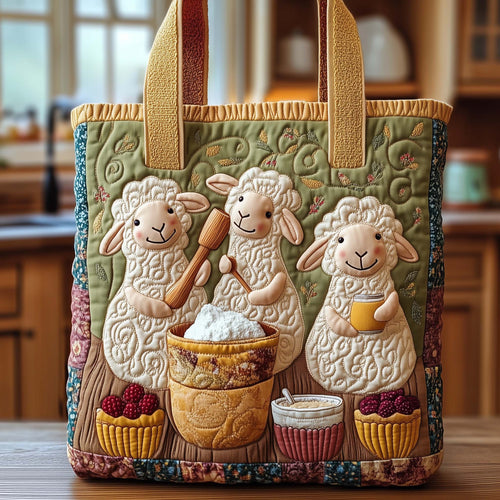Baking Sheep Quilted Tote Bag GFTOQA906