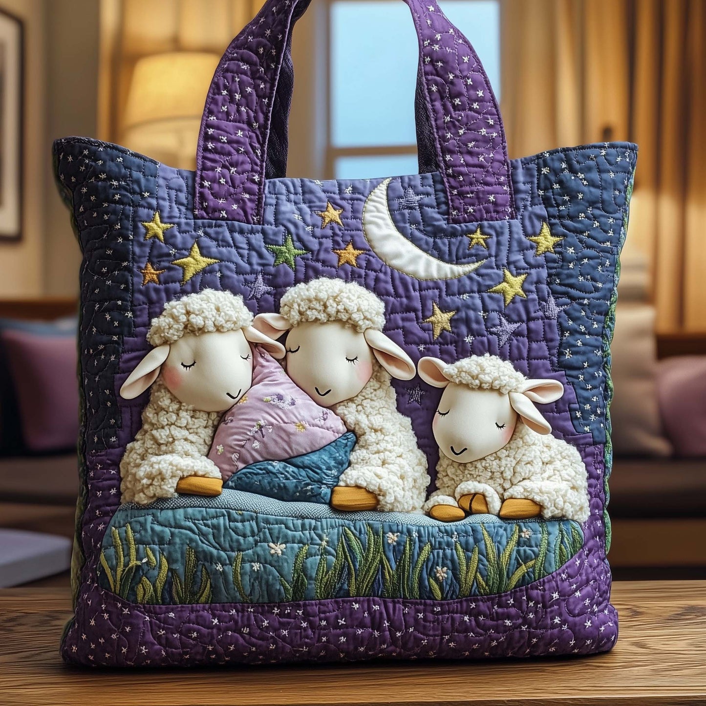 Sheep Overnight Quilted Tote Bag GFTOQA907