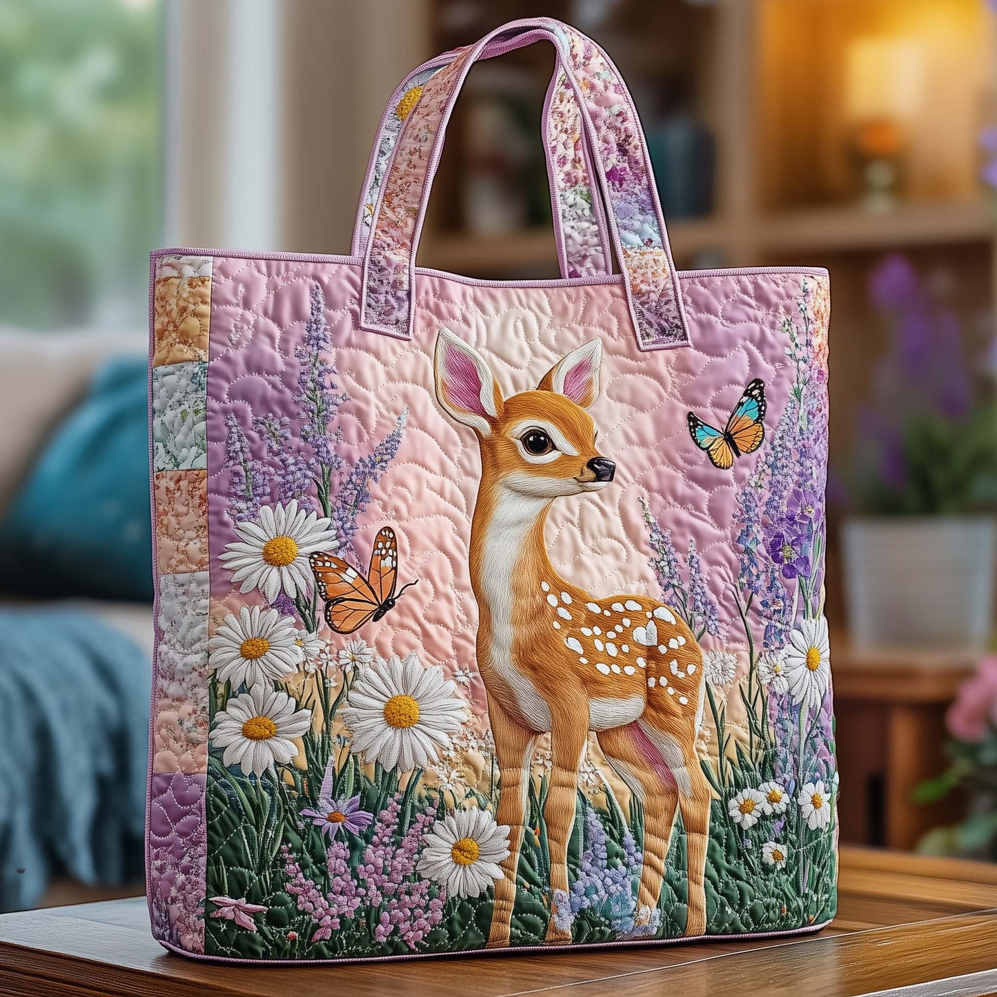 Bloom Haven Quilted Tote Bag GFTOQA916