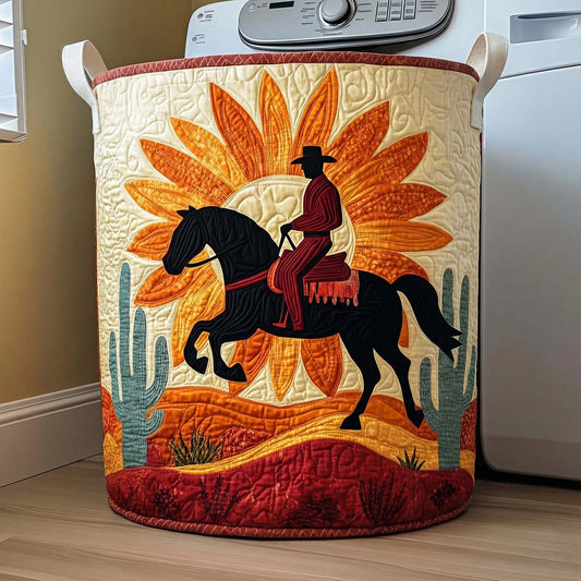 Rodeo Cowboy Quilted Laundry Basket GFTOQA946