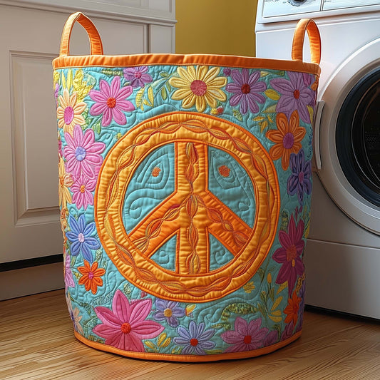 Sunny Bloom Quilted Laundry Basket GFTOQA955