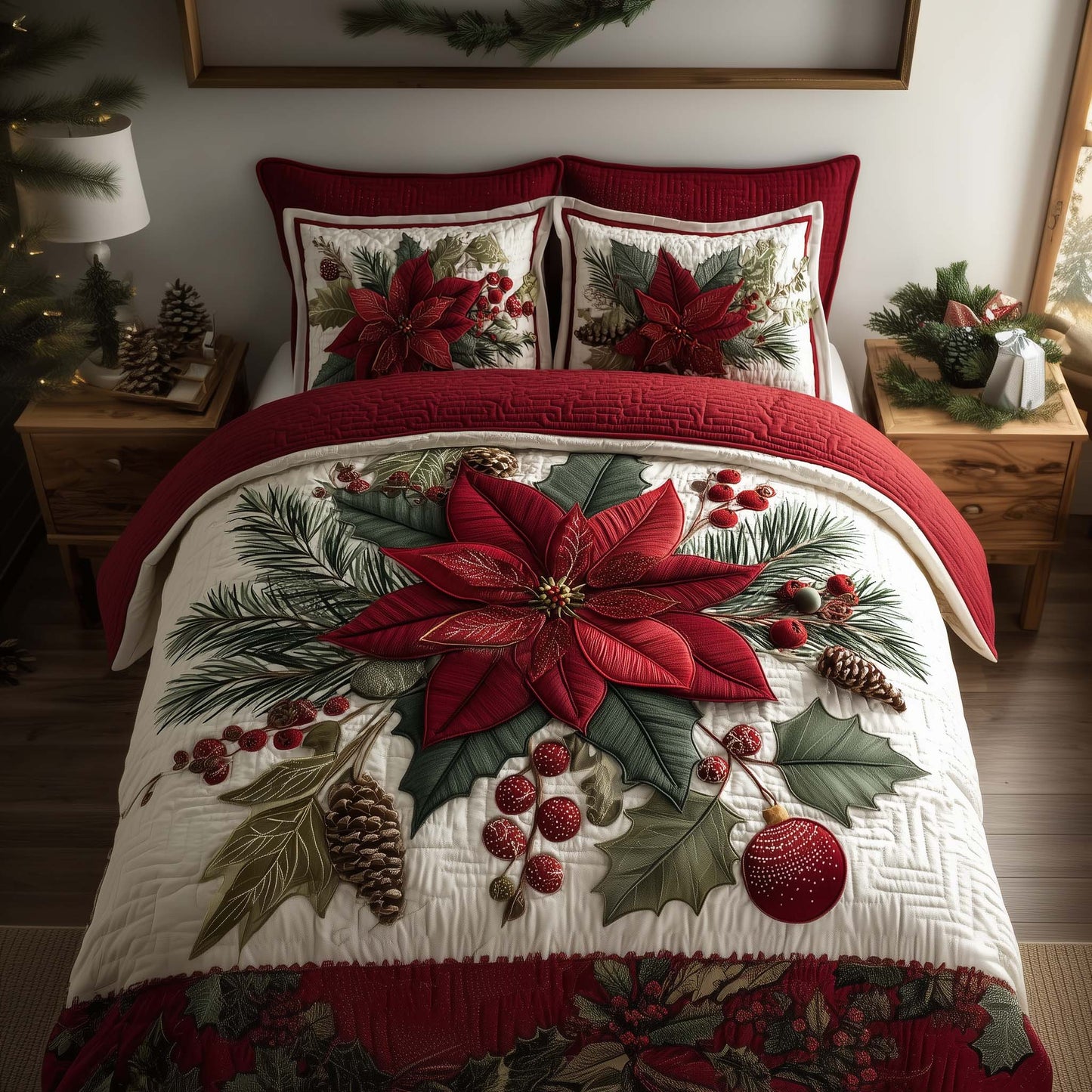Holiday Bouquet Duvet Cover Set GFTOQA96