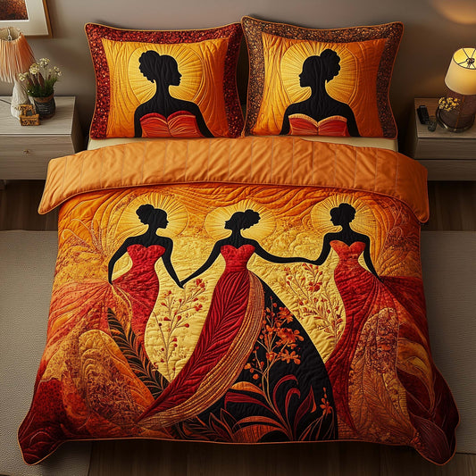 Sunset Tradition 3-Piece Quilted Bedding Set GFTOQA969