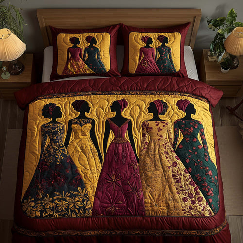 Heritage Queens 3-Piece Quilted Bedding Set GFTOQA970