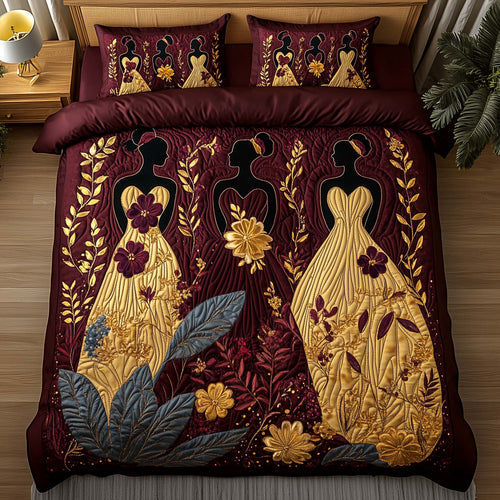 Majestic Queens 3-Piece Quilted Bedding Set GFTOQA973