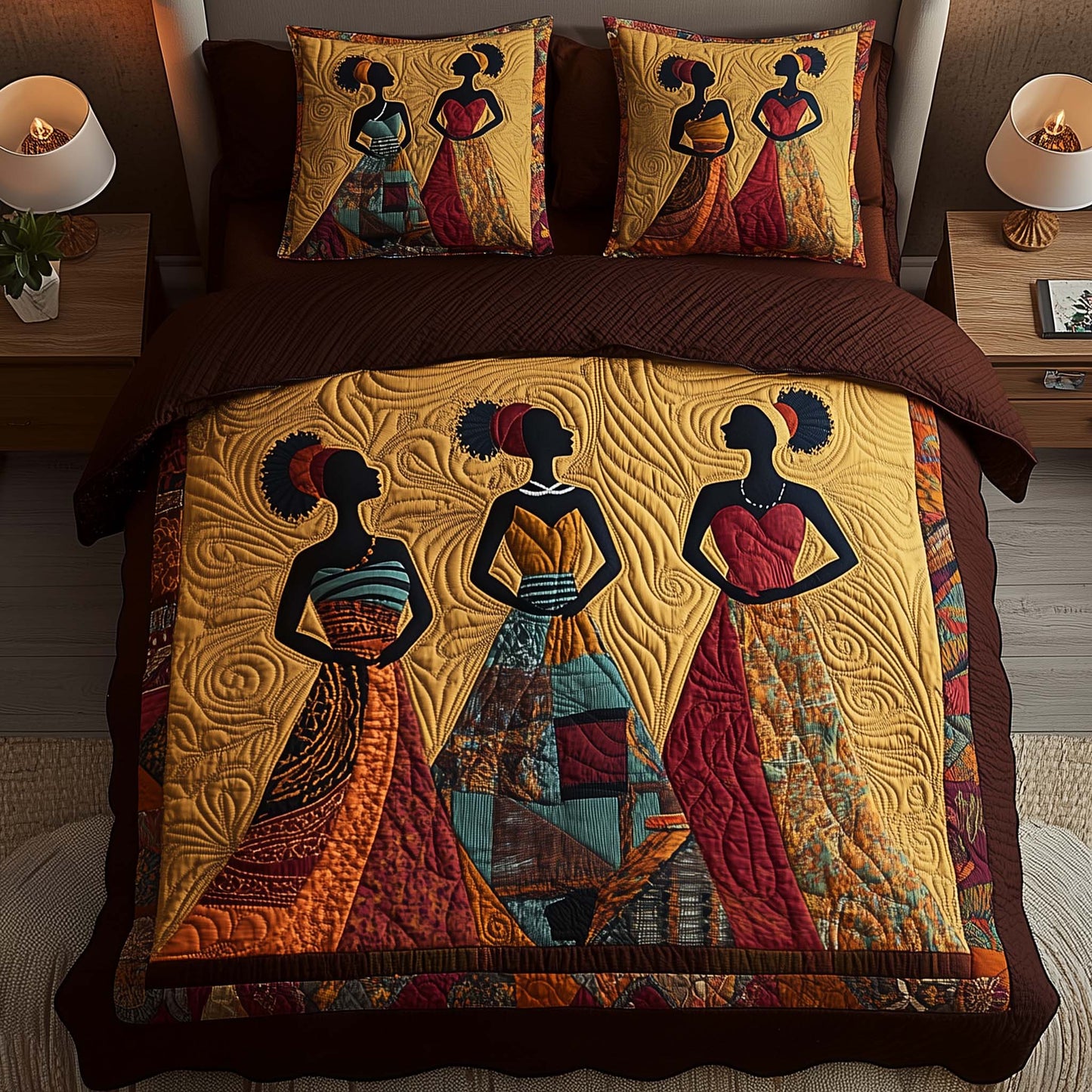 Tribal Harmony 3-Piece Quilted Bedding Set GFTOQA975