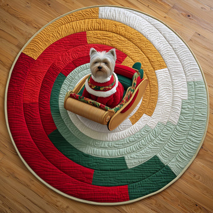 Yorkshire Terrier Quilted Round Mat GFTOQM109