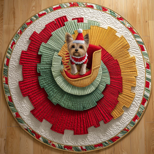 Yorkshire Terrier Quilted Round Mat GFTOQM110