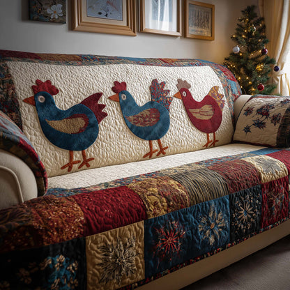 Country Hens Quilted Sofa Cover GFTOQM1331