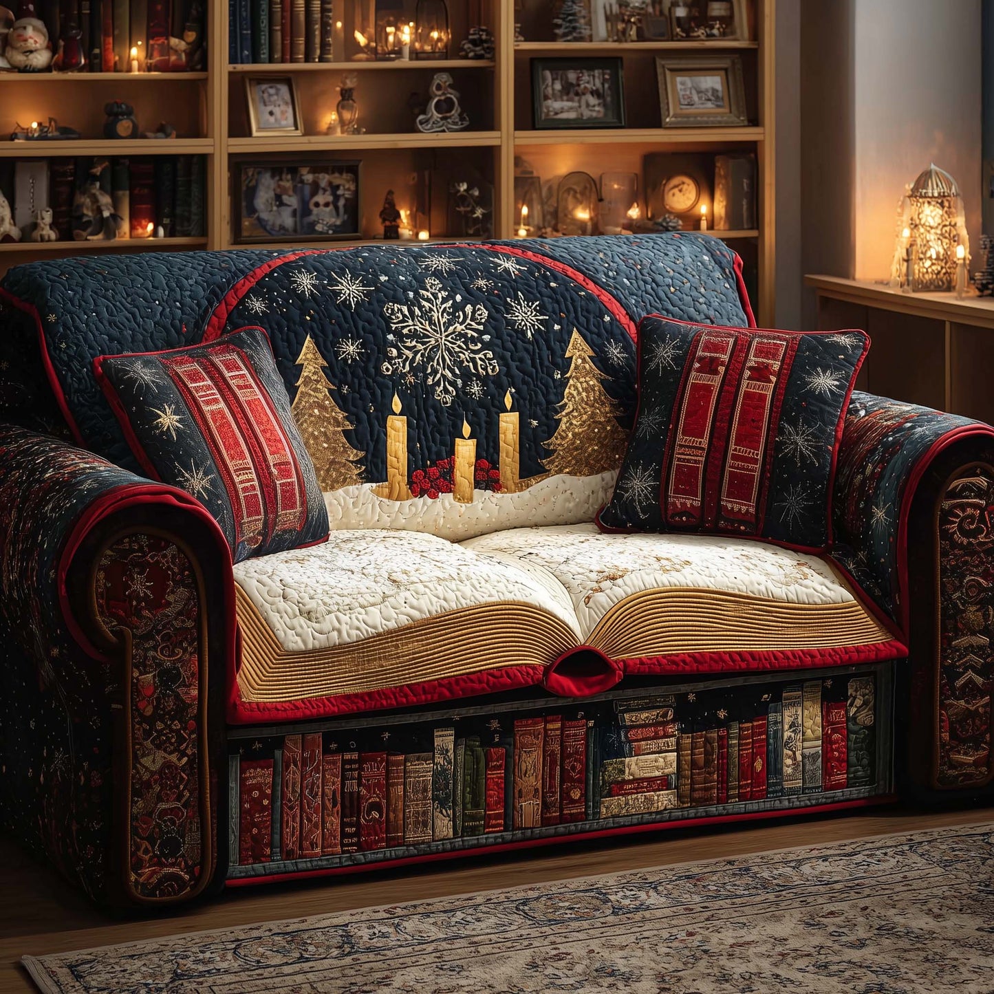 Candle Story Quilted Sofa Cover GFTOQM1335
