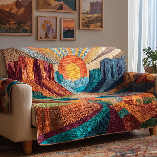 Sunset Canyon Quilted Sofa Cover GFTOQM1522