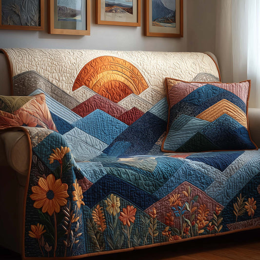 Bloom Peaks Quilted Sofa Cover GFTOQM1523