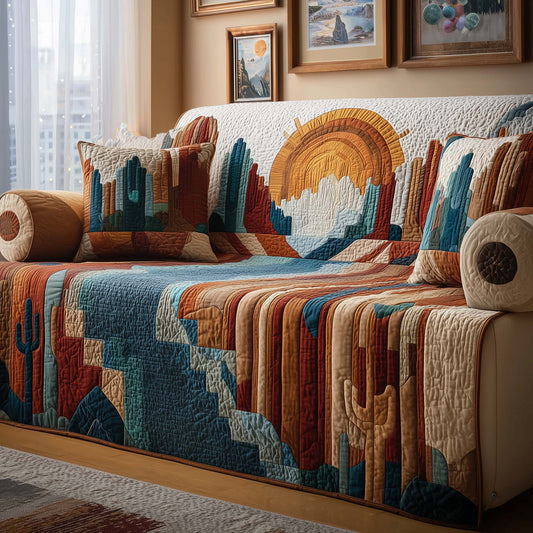 Desert Sunrise Quilted Sofa Cover GFTOQM1525