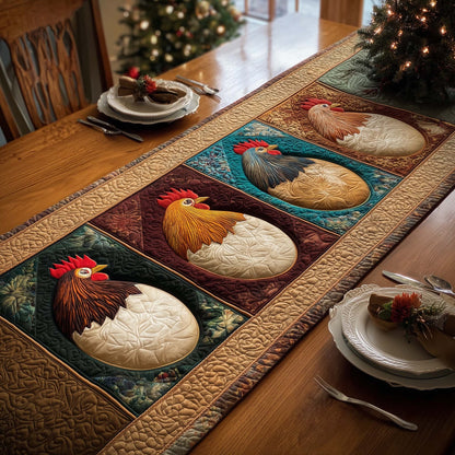Egg Roosters Quilted Table Runner GFTOQM1537