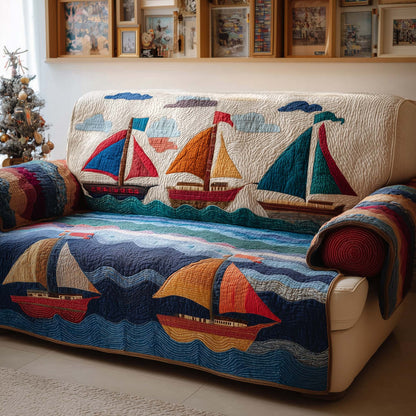 Ocean Fleet Quilted Sofa Cover GFTOQM1572