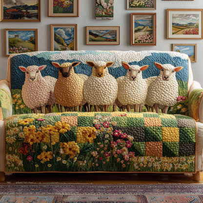 Meadow Flock Quilted Sofa Cover GFTOQM1578