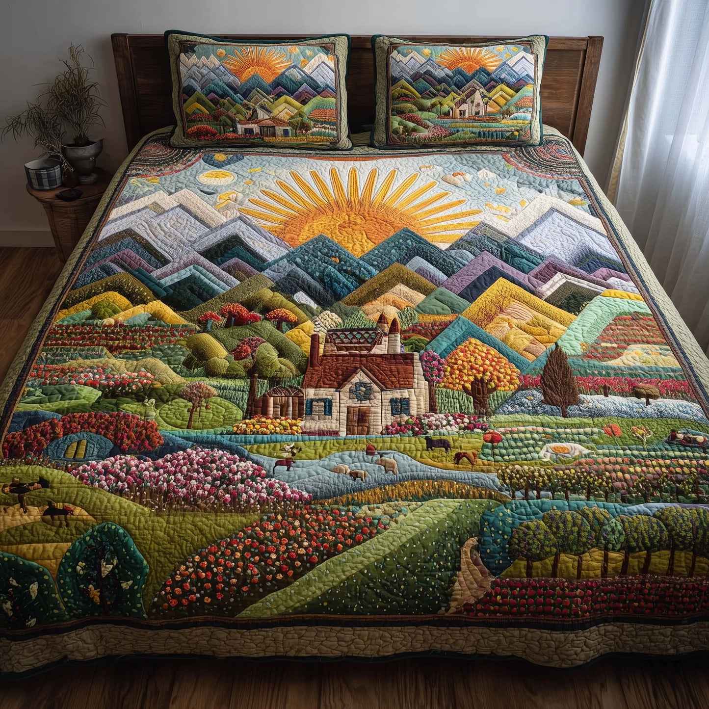 Mountain Sunrise Duvet Cover Set GFTOQM1619