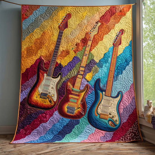 Vintage Strings Quilted Blanket GFTOQM1654