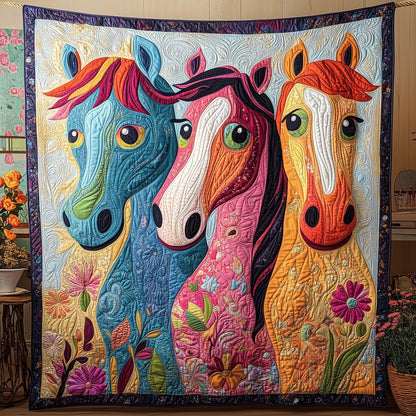 Wild Horse Quilted Blanket GFTOQM1656