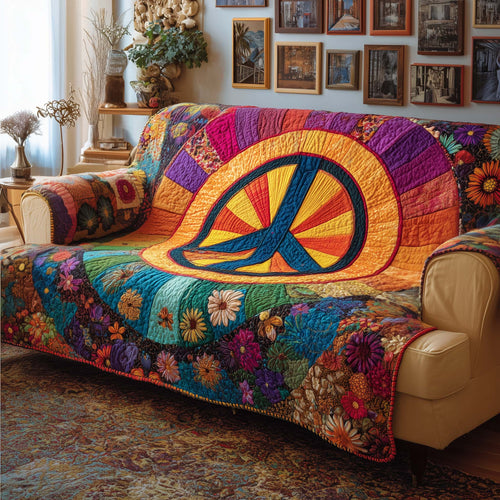 Radiant Peace Quilted Sofa Cover GFTOQM1662