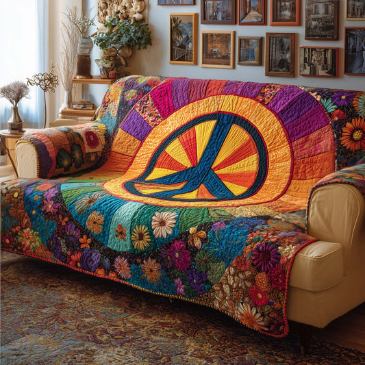 Radiant Peace Quilted Sofa Cover GFTOQM1662