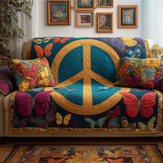 Butterfly Peace Quilted Sofa Cover GFTOQM1663