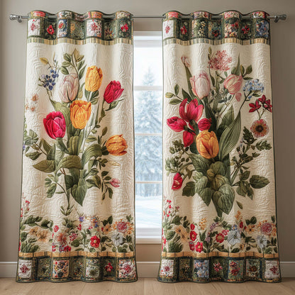 Tulip Harmony Quilted Curtains GFTOQM1687