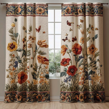 Butterfly Meadow Quilted Curtains GFTOQM1688