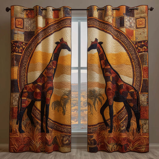 Golden Giraffe Quilted Curtains GFTOQM1730