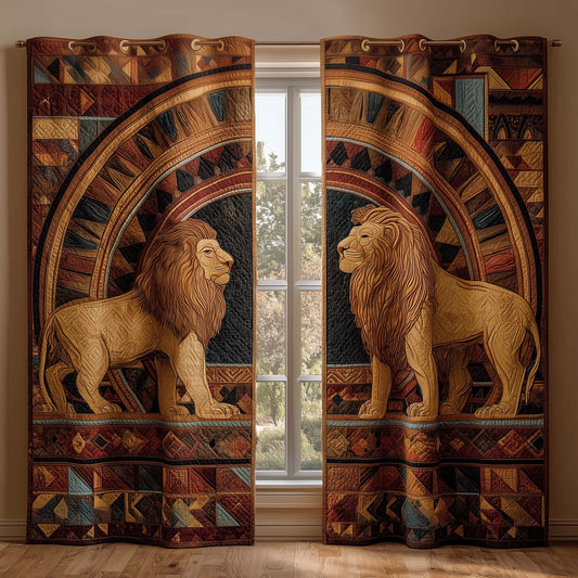 Royal Lions Quilted Curtains GFTOQM1732