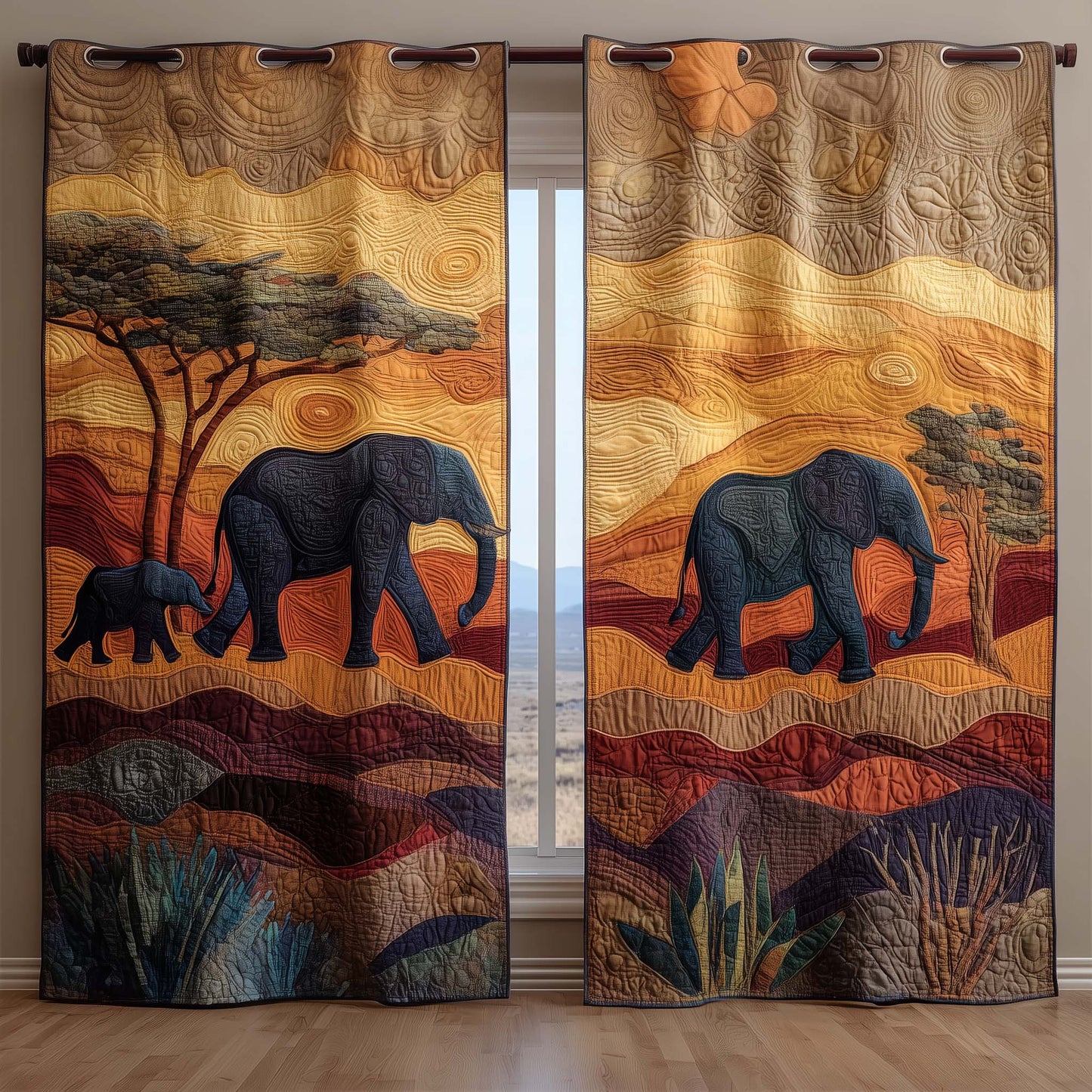 Desert Journey Quilted Curtains GFTOQM1733