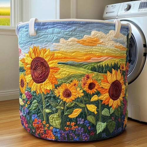Golden Meadow Quilted Laundry Basket GFTOQM1741