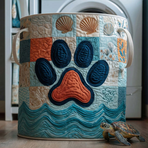 Ocean Paw Quilted Laundry Basket GFTOQM1800