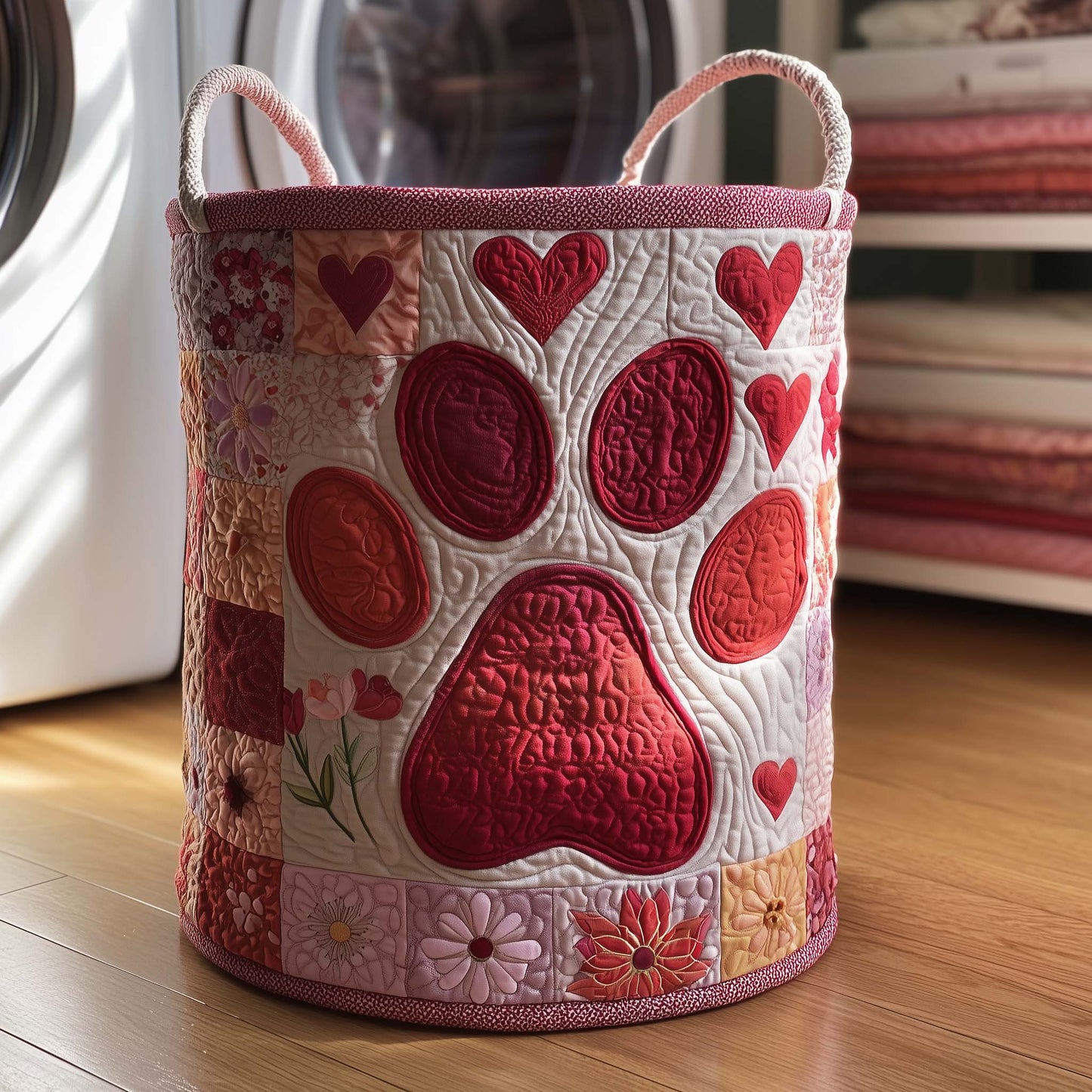 Love Paws Quilted Laundry Basket GFTOQM1801
