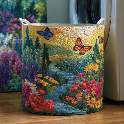 Meadow Stream Quilted Laundry Basket GFTOQM1807