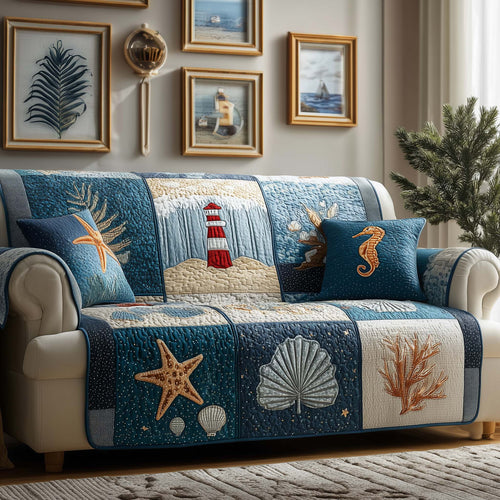 Lighthouse Bay Quilted Sofa Cover GFTOQM1815