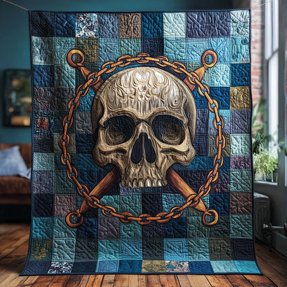 Chain Skull Quilted Blanket GFTOQM1846