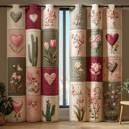 Patchwork Hearts Quilted Curtains GFTOQM1850