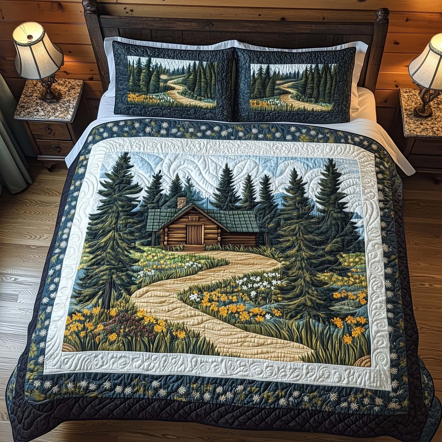 Woodland Cabin Duvet Cover Set GFTOQM1883