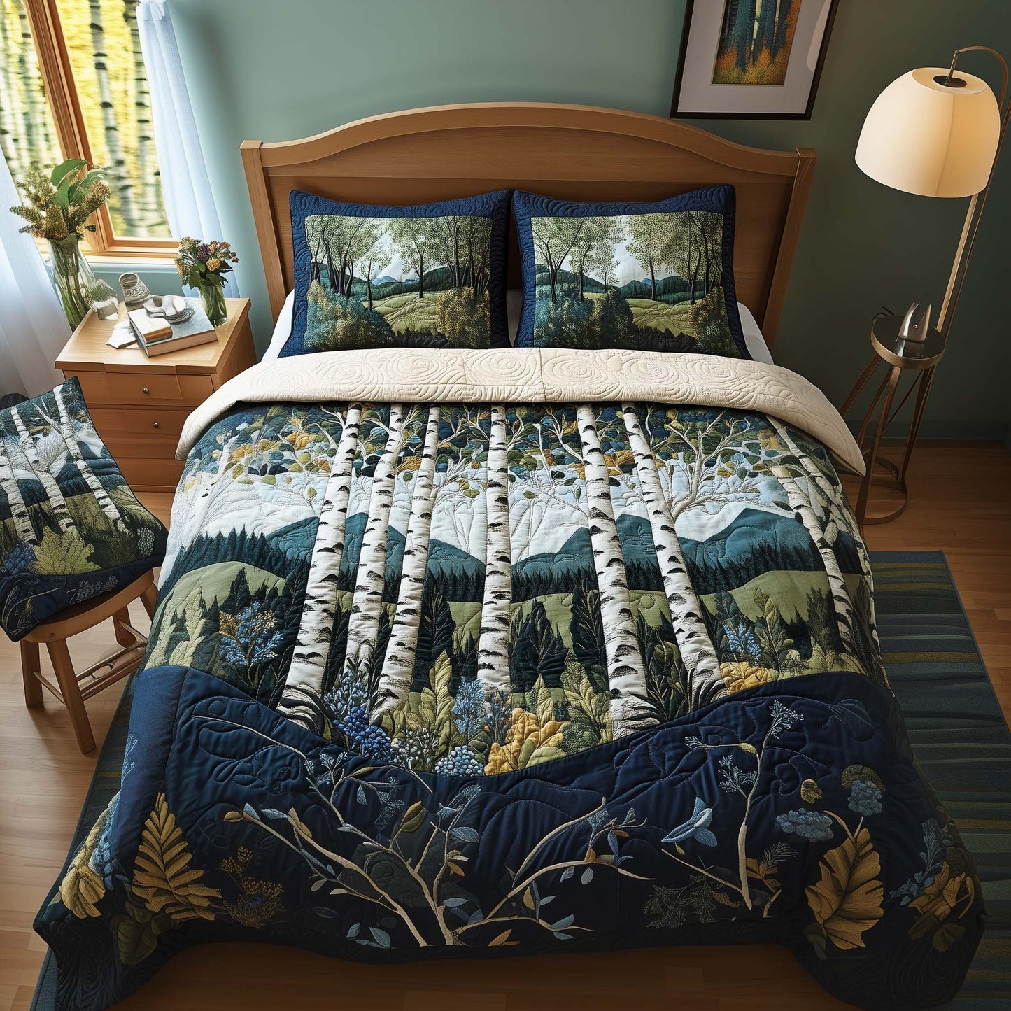 Birch Forest Duvet Cover Set GFTOQM1885