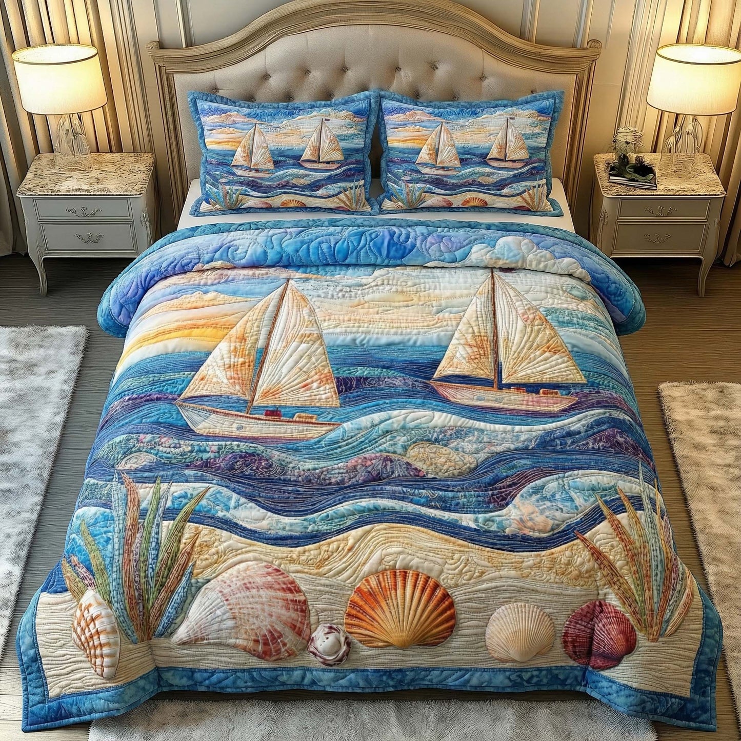 Sailing Shells Duvet Cover Set GFTOQM1889