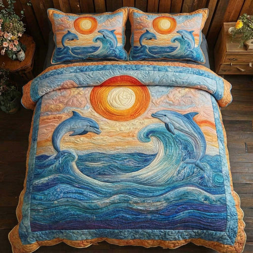 Dolphin Sun Duvet Cover Set GFTOQM1892