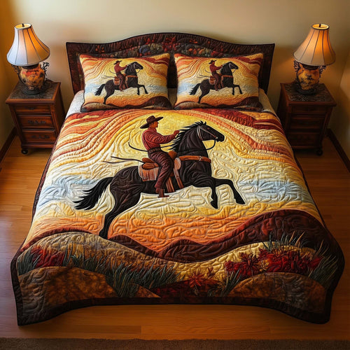 Sunset Cowboy Duvet Cover Set GFTOQM1898